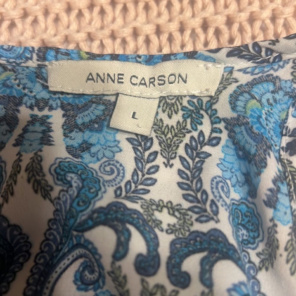 ANNE Carson. Blue floral print. Large. Tank style - Picture 3 of 7